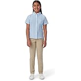 French Toast Girls' Fitted Short Sleeve Wrinkle-Resistant Blouse