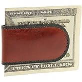 Bosca Old Collection-Magnetic Money Clip, Cognac Leather