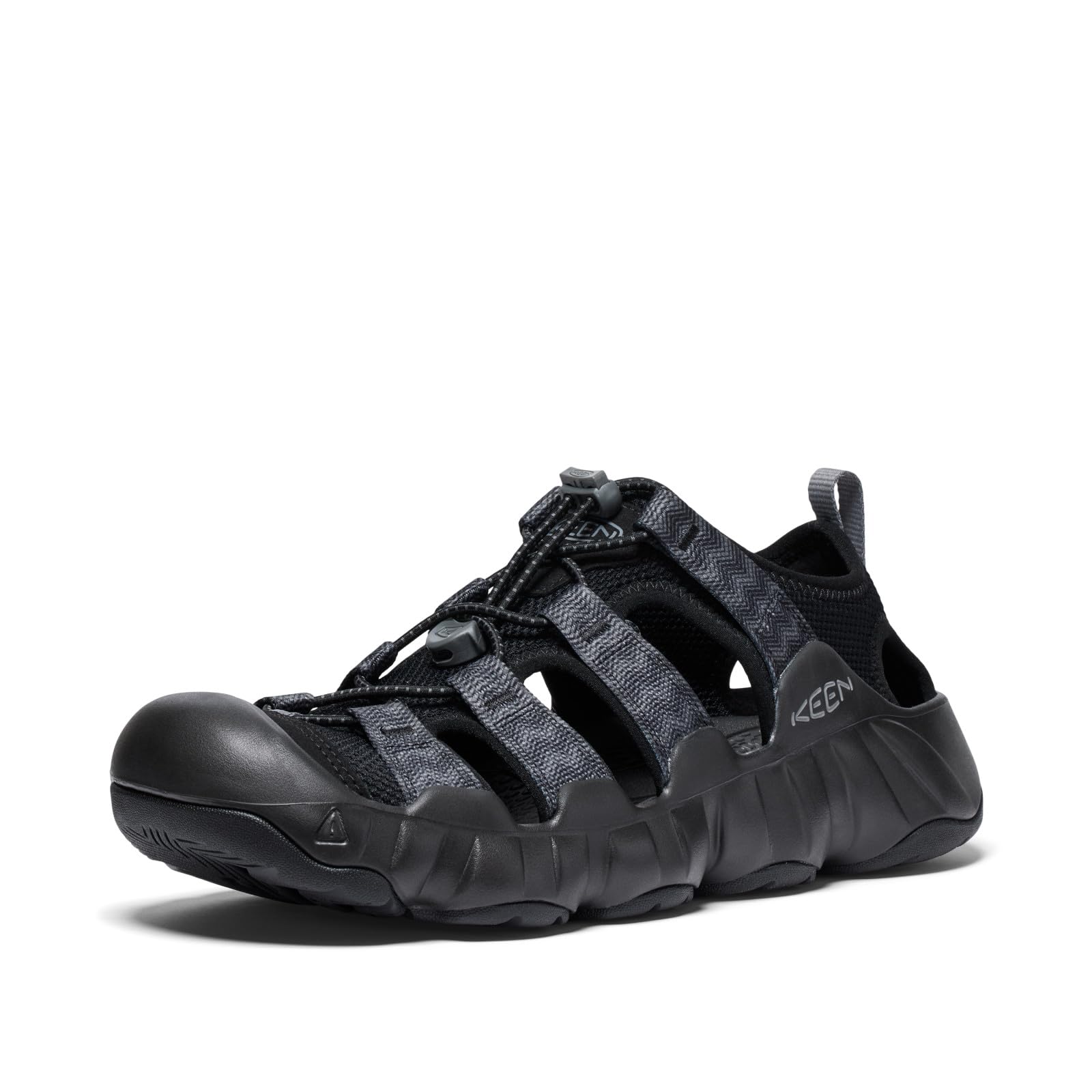 Photo 1 of KEEN Men's Hyperport H2 Breathable Easy On Comfortable Hiking and Water Sandals, Black/Steel Grey, 8