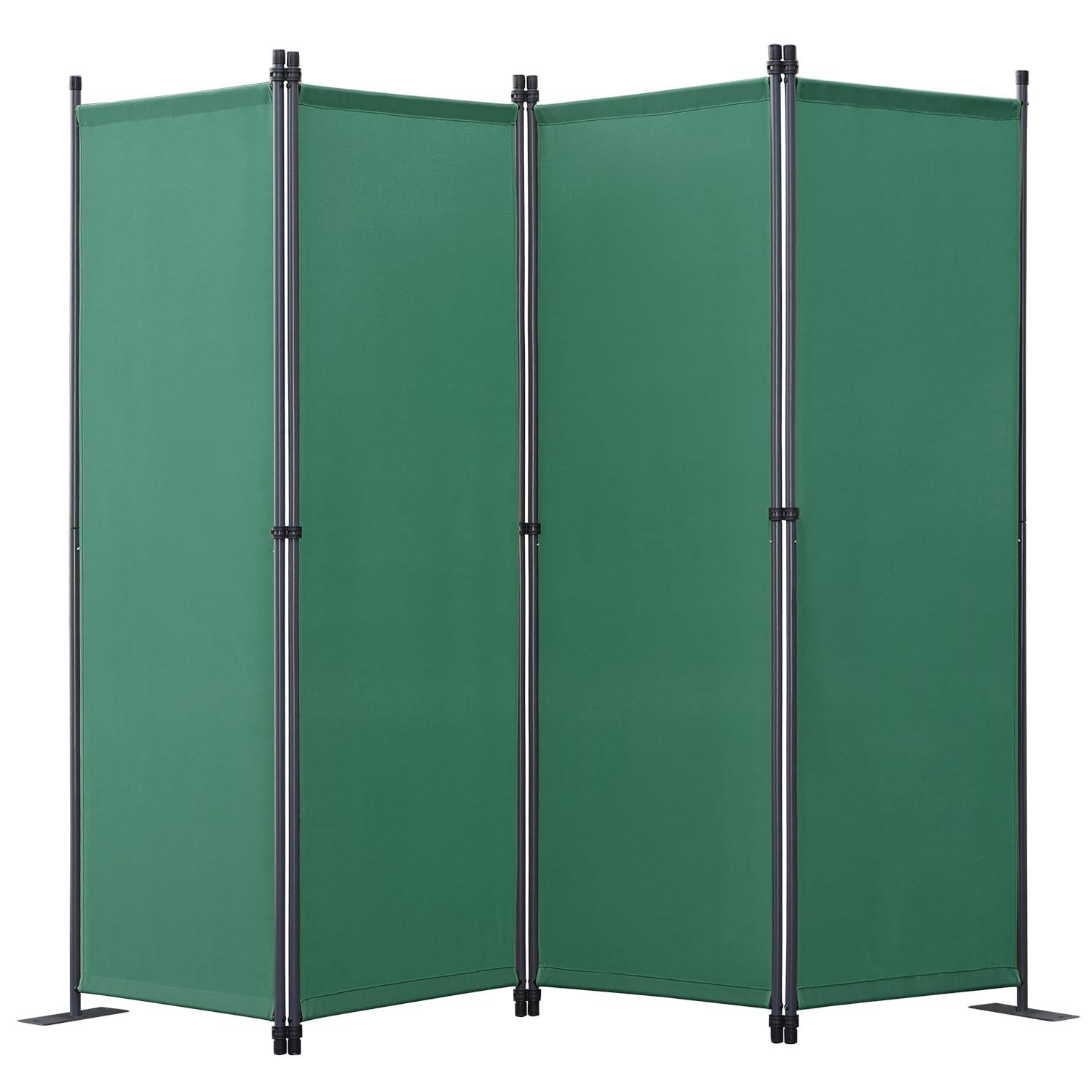 Angel Living Protective Screens Room Divider Screen with 4 Panels Folding Room Partition Wall Furniture Outdoor Screens for Patio Privacy (Green)