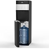 SOOPYK Self Cleaning Bottom Load Water Cooler Dispenser for 3-5 Gallon Bottles Empty Bottle Alert 3 Temperature Settings Blac