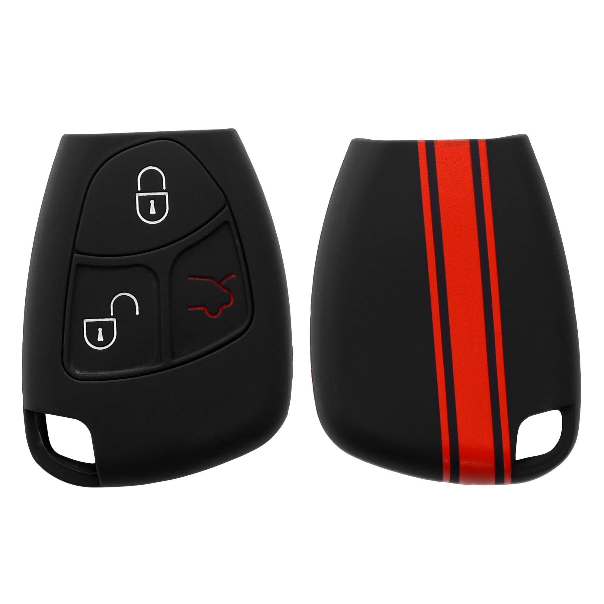 kwmobile Silicone Key Fob Cover Compatible with Mercedes-Benz 2-3 Button Car Key