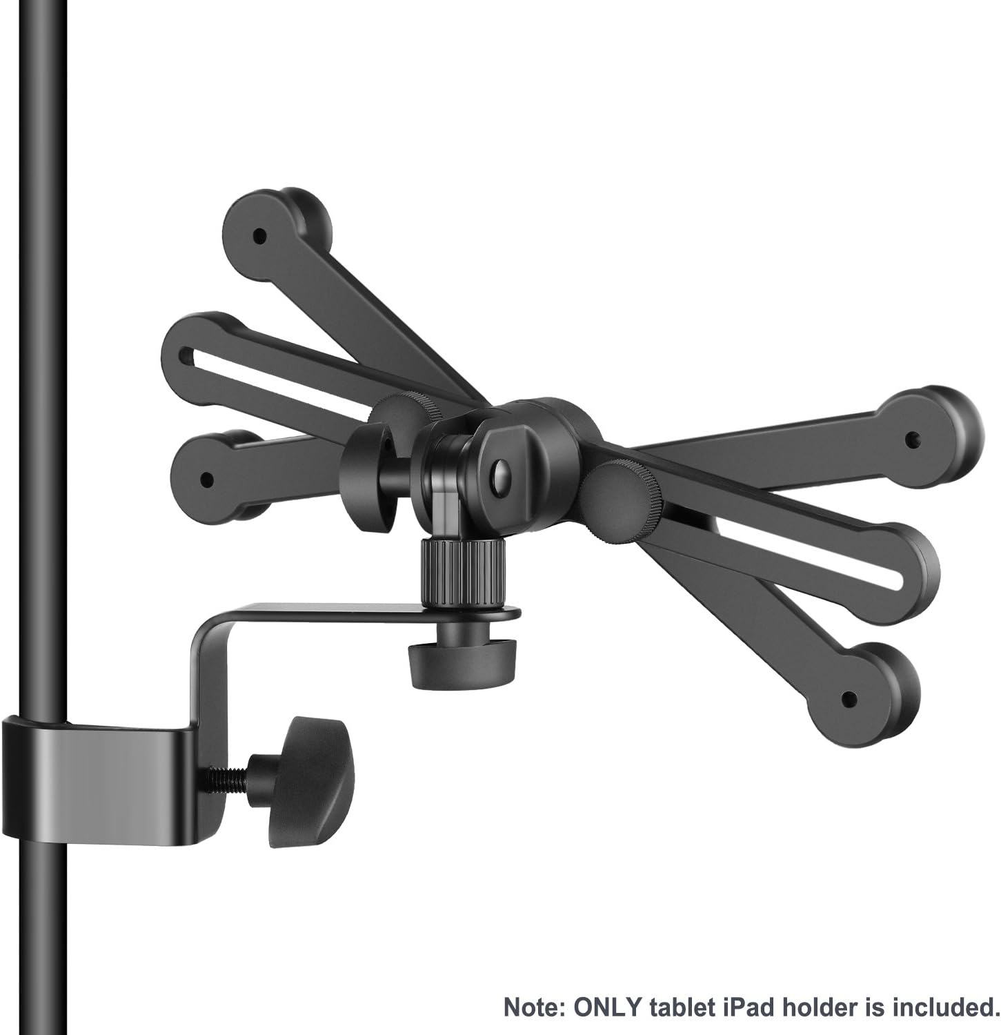 Neewer 7-14 inches Adjustable Tablet Holder Mount with 360 Degree Swivel Clamp for Microphone Stand Compatible with iPad - Image 5