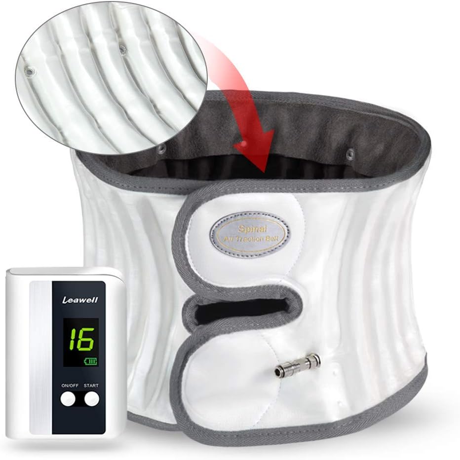 Spinal Decompression Belt Alleviates Waist Pain,Leawell Lumbar Traction Belt Support Spine to Keep Away from Lumbar Pain