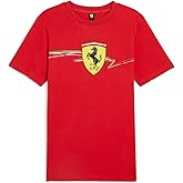 Puma Mens Ferrari Race Big Shield Tee, Rosso Corsa, Small