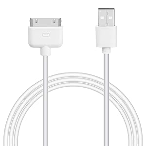 Apple iPhone 4s Cable USB Sync and Charging Cable for iPhone 4 4s 3G 3GS iPad 1 2 3 iPod Touch Nano 30 Pin Charger Cord Dock Adapter Data 3.3 Feet White