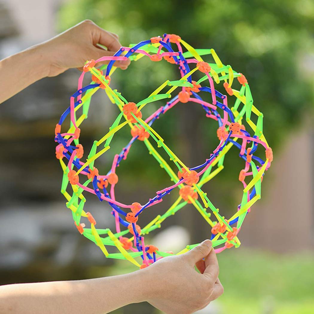 kaimus Kinder Magische Ball Ausfaltbare Ball Spielzeug Mehrfarbige Ball Kinderflexiblen Druck-Ball