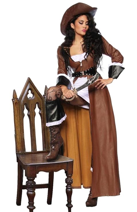 sexy Piraten Kostüm, inkl Hut, 7 tlg., Größe:XXL