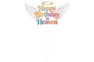 Happy Birthday Grave Decorations, Grave Marker Metal Memorial Remembrance Stake Decor for Garden Yard Outdoor Birthday Decora