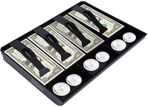 Cash Tray Drawer Register Insert Tray Replacement Plastic 4 Bills