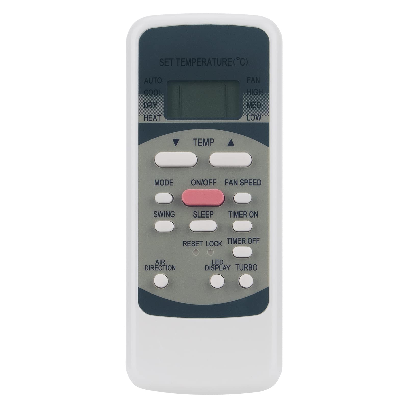 VINABTY R51M/E Replacement Remote Control Applicable For MIDEA Air Conditioner R51K/BGE R51K/BGCE R51L1/BGE R51l5/BGE R51l10/BGE R51E R51CE R51MCE R51DE R51MBGE R51I4BGE R51I4BGCE UL-R51ME