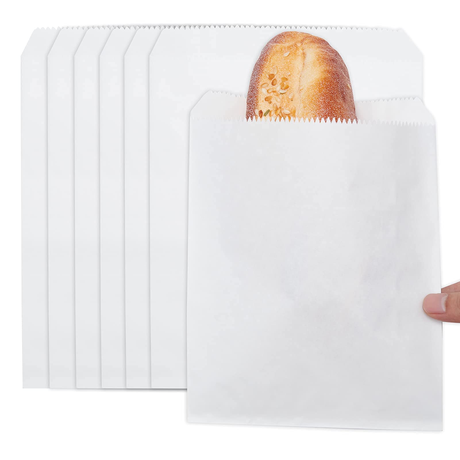 Photo 1 of **POSSIBLE PARTIAL SET** 100-pack 5x7 Inches White Kraft Paper Bags for Bakery Cookies Treats Snacks Sandwiches Popcorn Small Gift bag