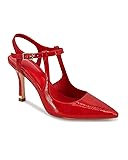 Coutgo Womens High Heels Pointed Toe Ankle Strap