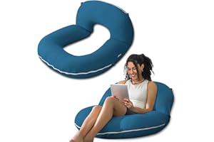 INSEN Reading Pillow, Back Pillow for Sitting in Bed for Reading, Nurse & Relax, Reading Pillow for Adults, Moms & Kids, Sit Up Pillow for Bed