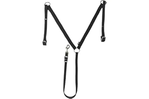 Majestic Ally Nylon Padded Breast Collar for Horses (Black, Full)