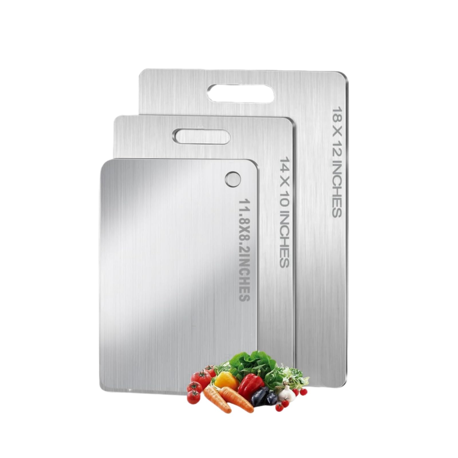 Photo 1 of Titanium Cutting Boards Set of 3 for Kitchen, 100% Pure Cut Titanium Cutting Board, Double-Sided Food-Grade Charcuterie Chopping Boards Dishwasher Safe for Meat, Fruit & Vegetable