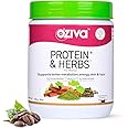 OZiva Protein & Herbs, Women with Multivitamins, Curcumin, Shatavari, Tulsi for Improved Metabolism, Hormonal Balance & Skin, Hair Health, 1.1 lbs, Cafe Mocha. Soy Free, Gluten Free, Non GMO