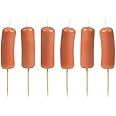 Genuine Fred Birthday Candles Set of 6 Quirky Cocktail Wiener Hot Dog Party Candles 1.8" Tall Fun and Unique Party Decor