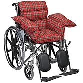 DMI Comfort Wheelchair Cushion & Pad, Wheelchair Seat Cushion, Recliner Cushion & Pillow, Cushion for Wheelchair Seat, Foam, 16 x 22 Inches, Plaid
