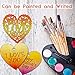 CHENGU 40 Pieces Wooden Heart Slices Unfinished Valentines Day Embellishments Hanging Crafts with Ropes Wooden Heart Ornament for Valentine's Day Wedding DIY Decorations(Natural Wood)