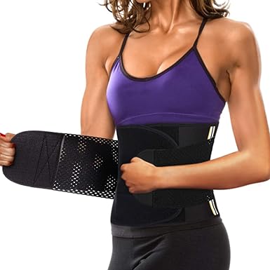 Výsledok vyhľadávania obrázkov pre dopyt Hourglass Waist Trainer Trimmer Slimming Belt - Hot Neoprene Sauna Sweat Belly Band Body Shaper for Weight Loss Back Support