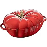 Staub Ceramic 16-oz Petite Tomato mini Cocotte, baking dish, no stovetop save - Cherry