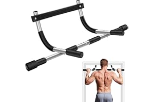 SPORTIC Pull Up Bar for Doorway, Upgrade Chin up Bar for Doorway Without Screws, Portable Strength Training Door Frame Pull-up Bars, Door Workout Bar with Foam Grips for Home