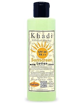 Khadi Natural Herbal SPF 30 PA++ Sunscreen Lotion for Women And Men 200ml (Set Of 1)