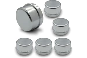 6 Pcs 1.78" Trailer Bearing Dust Cap Grease Cap for 3/4" Trailer Wheel Hub Axles - Bolt Metal Trailer Axle Bearing and Hub Du