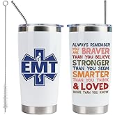 LLKJHGE 2Pcs Paramedic 20oz Tumbler Stainless Steel Vacuum Insulated Tumblers with Lid and Straw Graduation Birthday Christmas Gift For Women Men (2pcs ee.m.t)