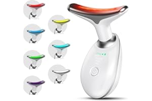 ayattecy Portable Neck and Face Massager, Multifunctional Facial Massage Tool, 7 Color Led Face Neck Massager for Skin Care Routine at Home, Easy to Use