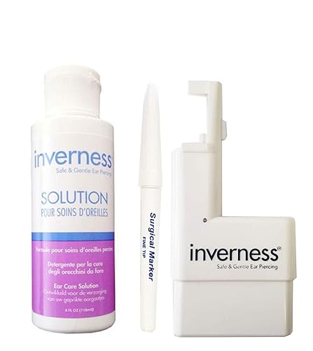 INVERNESS Kit Ear Piercing Instrument, Marking Pen, 4oz Ear Care