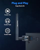 Maxuni USB Bluetooth 5.3 Dongle Adapter PC Laptop Desktop Low Latency Windows view 5