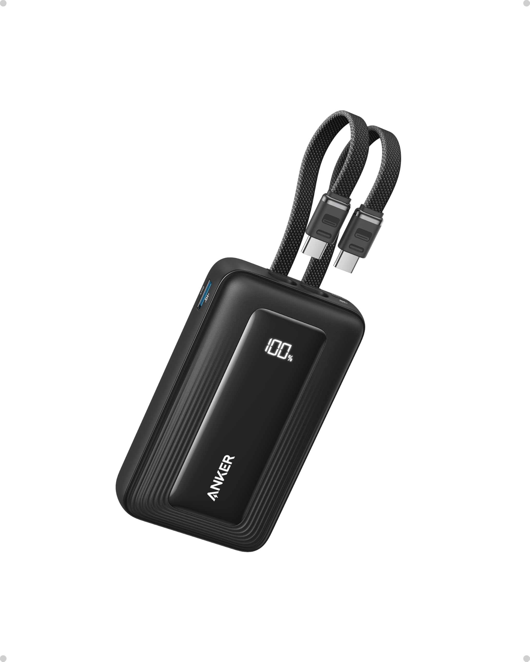 Anker Zolo Powerbank 20000mAh 45W Max, 2 integrierte USB-C Kabel
