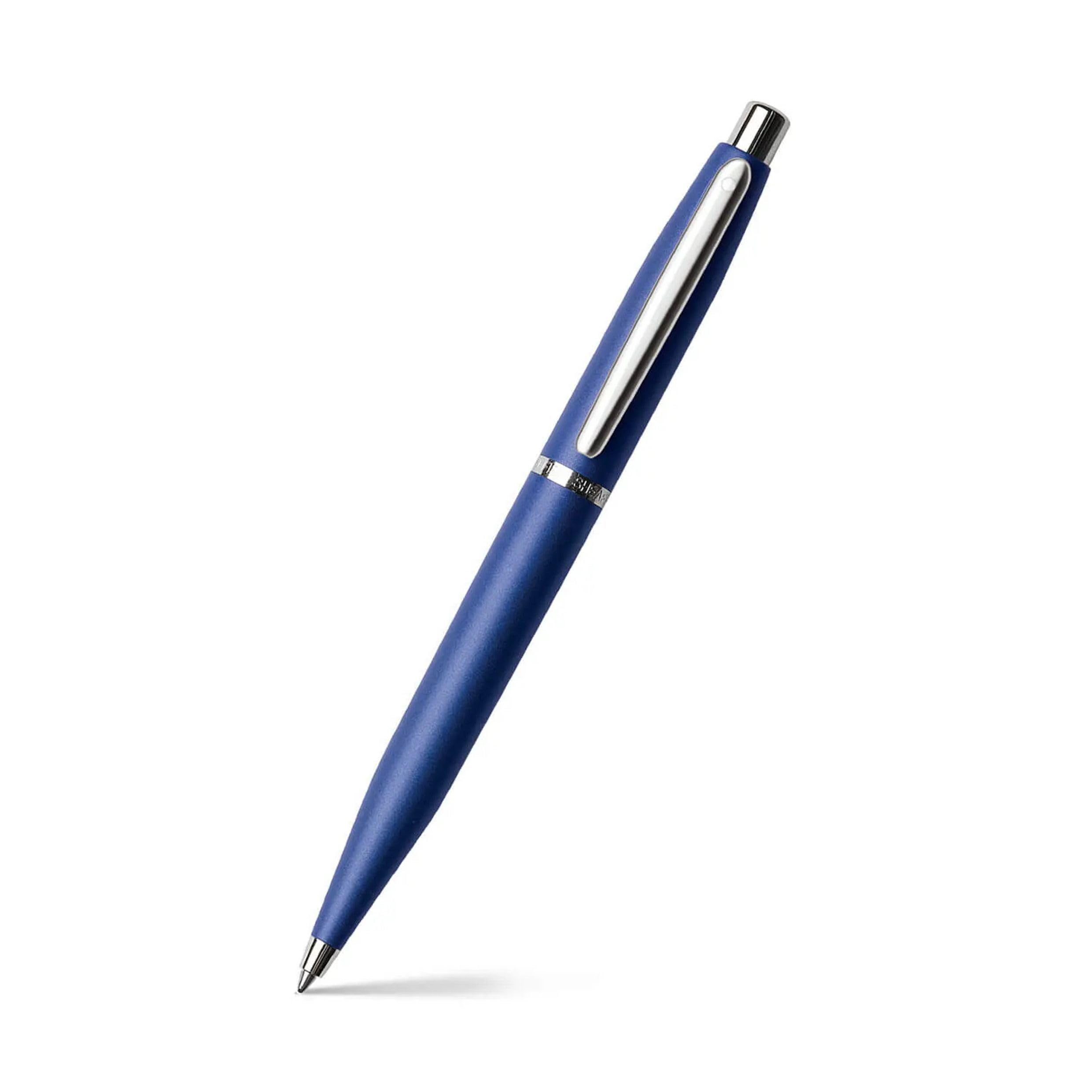 Sheaffer VFM - Refillable ballpoint pen, neon blue finish, nickel plate trim — image 1