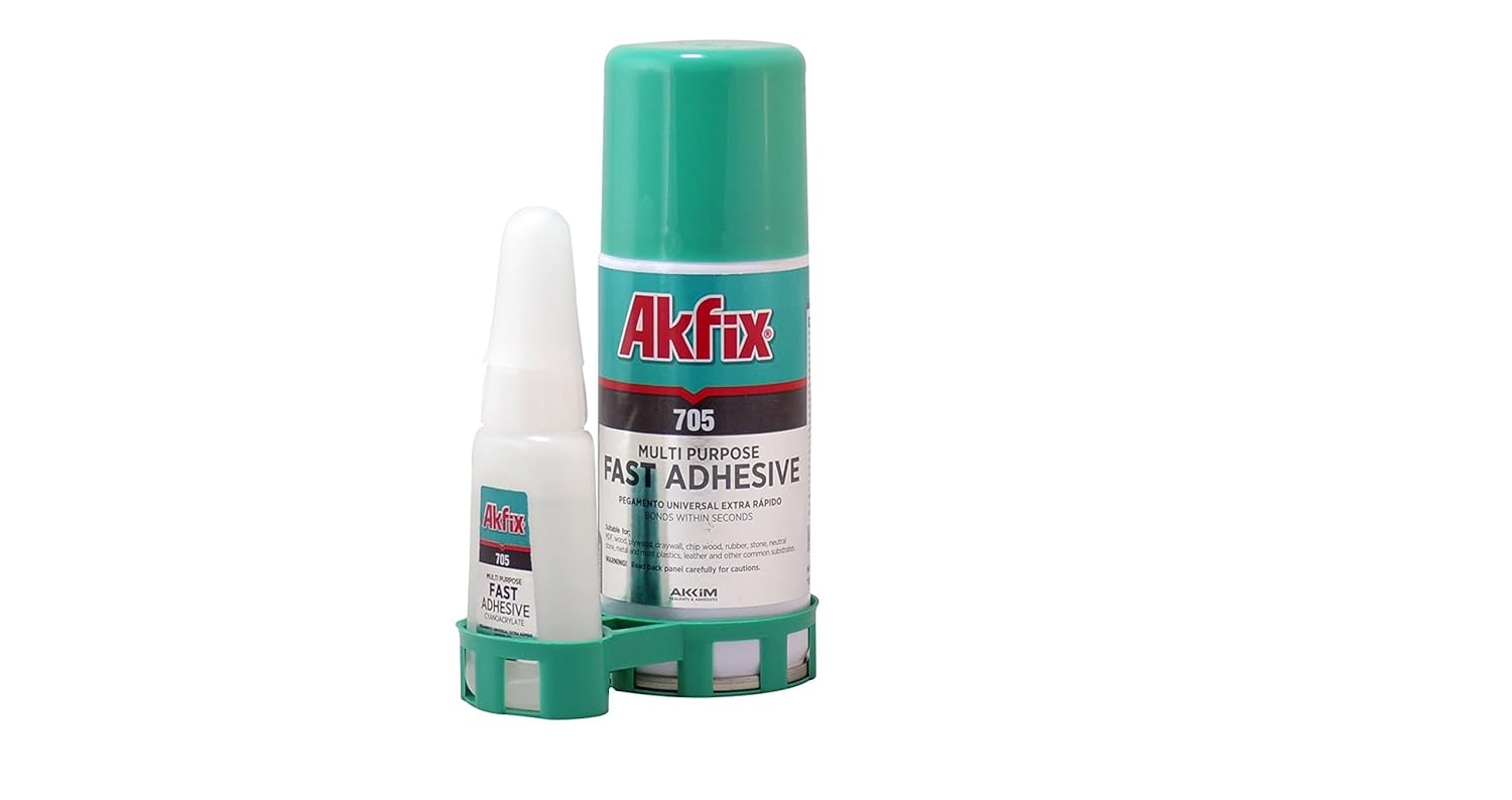 Akfix 705 Fast Adhesive CA Glue (0.7 oz.) with Activator (3.38 fl oz