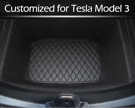 Rszx Car Rear Cargo Tray Storage Trunk Floor Mat Waterproof Protector For Tesla Model 3 Black