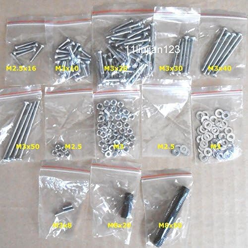 Prusa Mendel Hardware Kit fastener Set Nut Washer Bolt Grub Screw for 3D Printer Waynetool