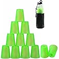 SEISSO Stack Cups, Stacking Cup Set Classic Stack Training Game Toys for Boys Girls Kids Stacking Cups (12 Pack Green)