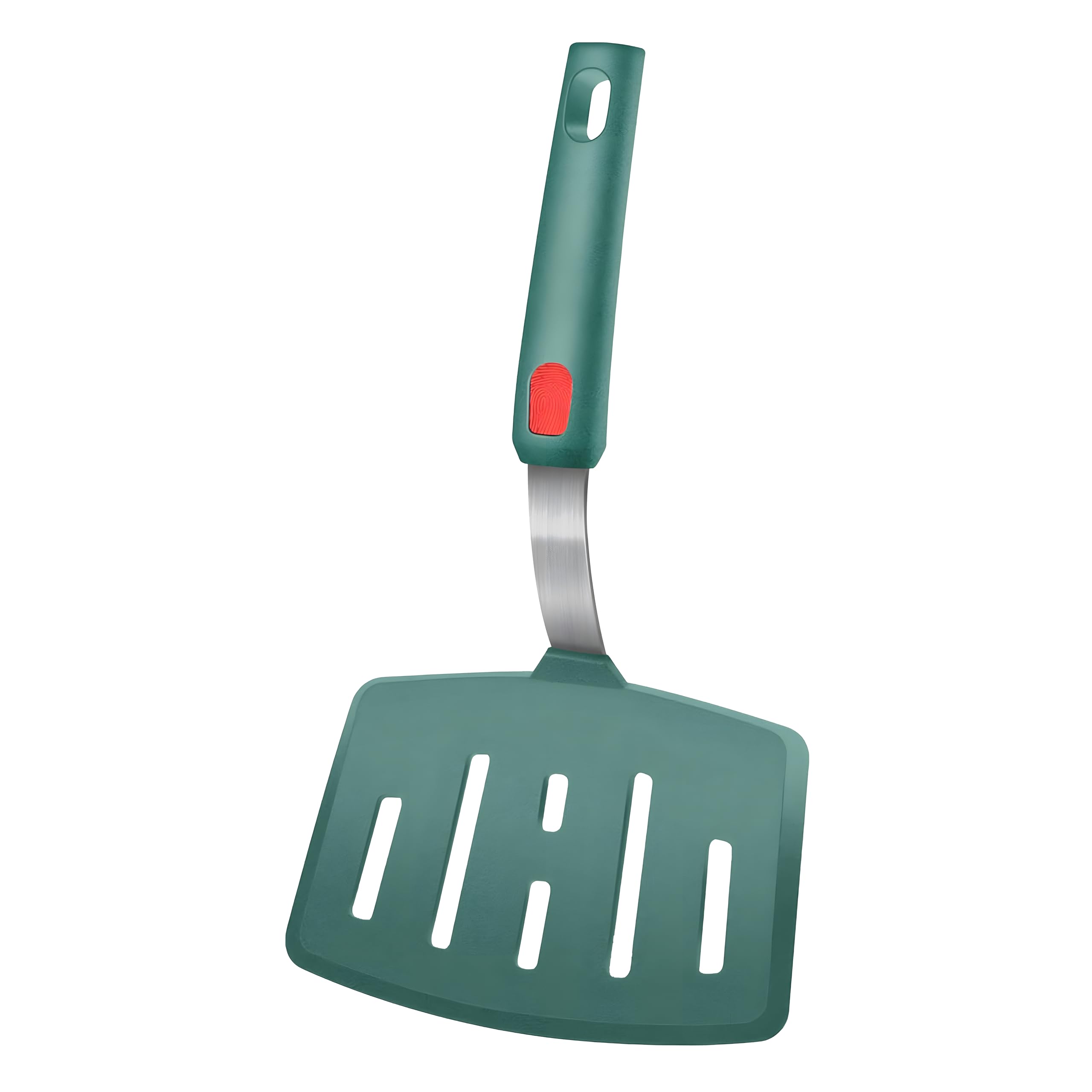 Contiup Silicone Fish Spatula Turner Wide Slotted Pancake Spatulas for Nonstick Cookware Pans Omelette Egg Spatula 600°F Heat-Resistant (Green)