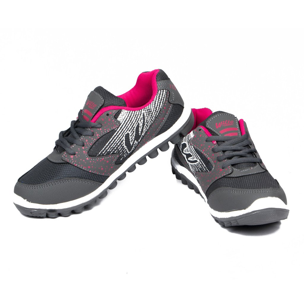 asian shoes riya 21 dark grey pink women sports shoes