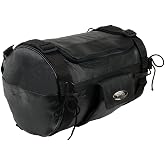 Milwaukee Leather SH535 Black Leather Roll Bag Mount (to Sissy Bar Easily),One Size
