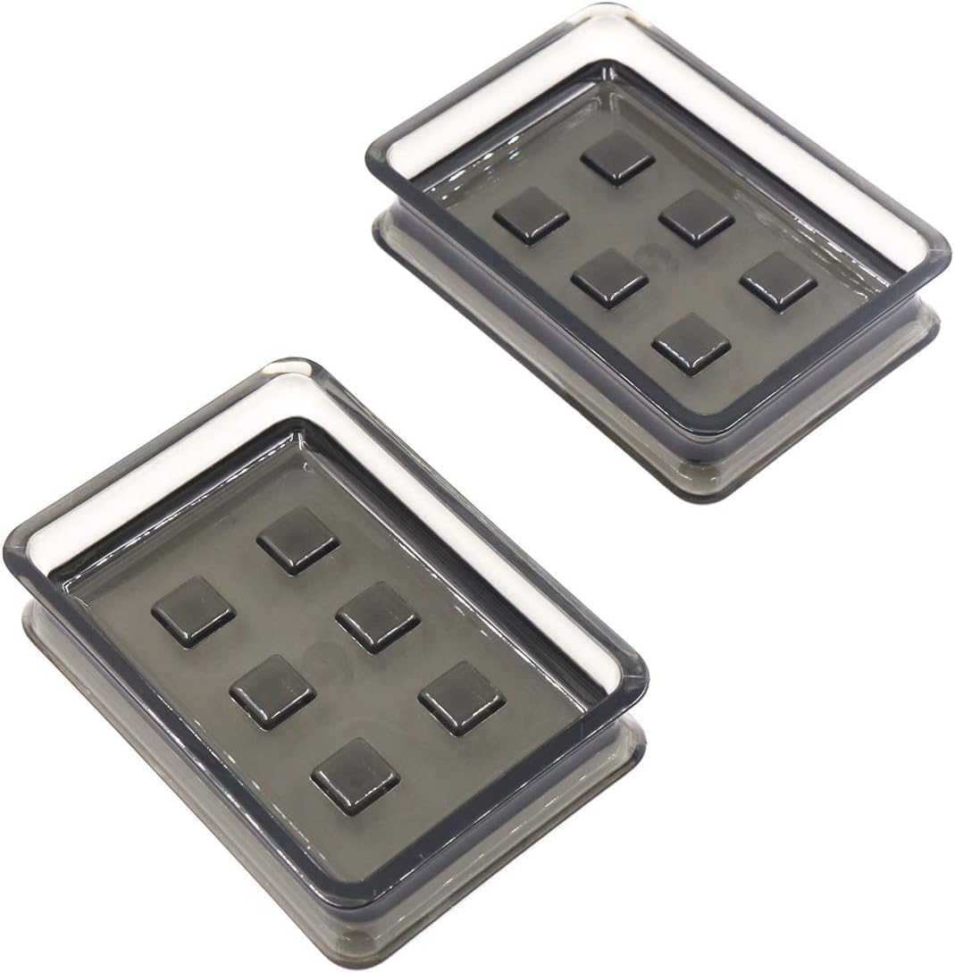 TOPSKY 2-Pack Soap Dish, Soap Holder, Soap Saver, Easy Cleaning, Dry, (Clear Grey)
