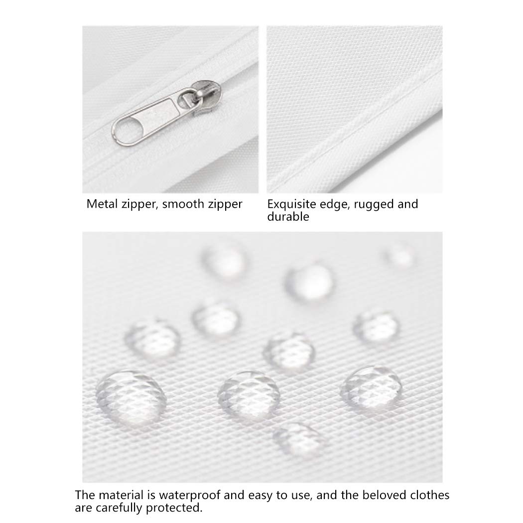 Tinyuet Home Abbigliamento Parapolvere, PEVA Trasparente Copriabiti Antipolvere Anti-fungine Lavabile con Cerniera 6Pcs(60 * 80cm/4Pcs & 60 * 140cm/2Pcs)