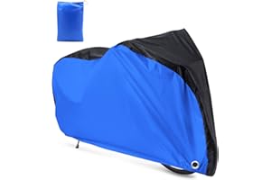 190T Bicycle Cover Roctee Waterproof Dust Resistant Anti-UV Mountain Road Bike Cover Cycle Cover with Storage Bag, 78.7''(L) * 27.6''(W) * 43.3''(H) for XL Size, Portable & Durable(Black & Blue)