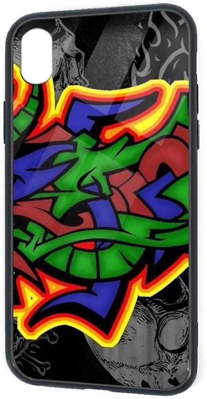 Amazon Graffiti Iphone Xr Tpuガラス電話ケース落下防止 傷なし ホルスター 通販