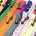 LNKA Lace Zippers 20CM(7.8inch) Novelty 20pcs/Pack 3# End Zipper DIY Nylon Coil Flower Zipper for DIY Sewing Dress Tailor Craft Bed Bag Random Color