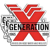 (3Pcs) Generation X Raised On Hose Water and Neglect Stickers Funny Sarcastic Humor Motivational Inspirational Gifts Waterproof Vinyl Decals Kindle Water Bottle Bumper Car Hard Hat Phone Laptop 3x2.5
