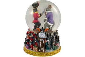 Nutcracker Ballet Gifts Musical Nutcracker Snow Globe with Clara, Prince and The Mouse King, Christmas Ornaments Decorations, Holiday Home Decor, 5.75 inches
