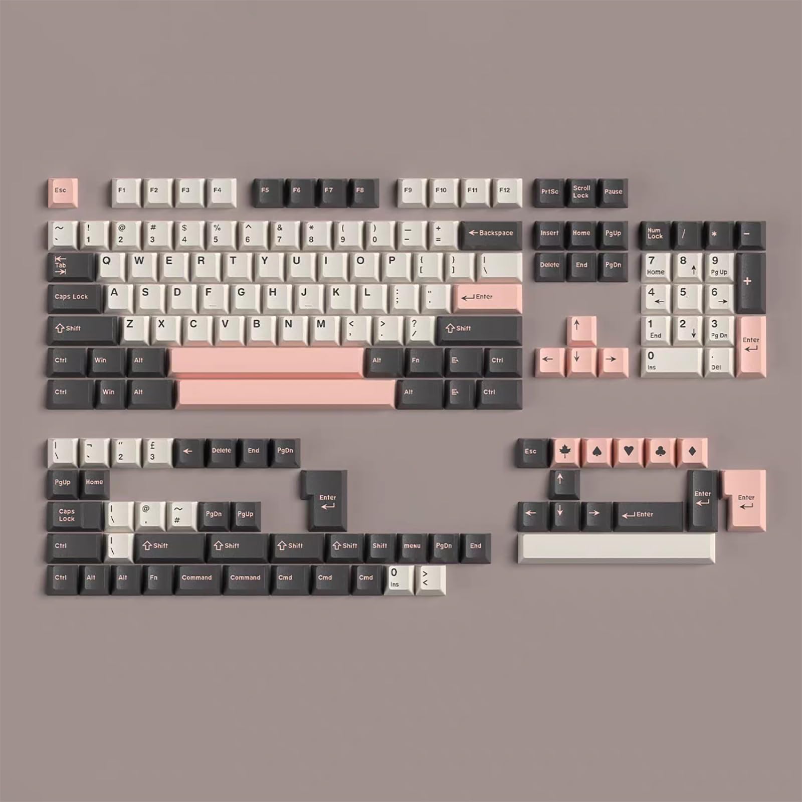 163 Keys Doubleshot Keycaps Cherry Profile Olivia Keycap Set Fit for 60% 65% 75% 95% Cherry Mx Switches Mechanical Keyboard Alice Keyboard — image 1